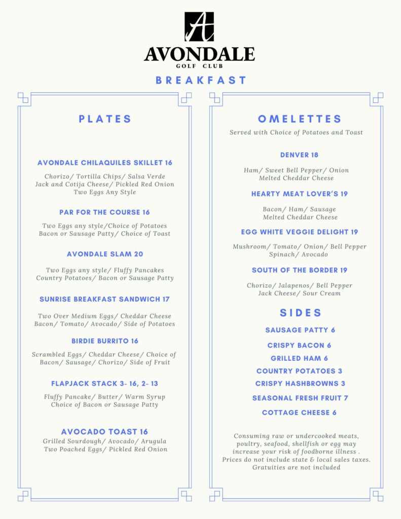 Menu Spring Breakfast 26